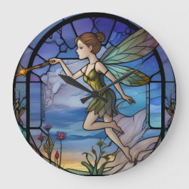Reloj Redondo Grande Stainglass Fairy