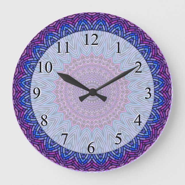 Reloj Redondo Grande StainGlass Mandala (Anverso)
