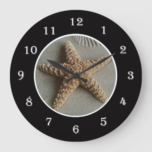Reloj Redondo Grande Starfish at the Beach Wall Clock