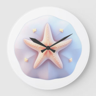 Reloj Redondo Grande Starfish en una piedra única