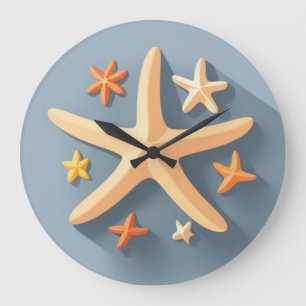 Reloj Redondo Grande Starfish y los pequeños