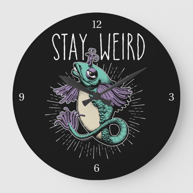 Reloj Redondo Grande Stay Weird (Anverso)