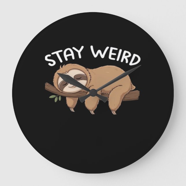 Reloj Redondo Grande Stay Weird es una broma para las mujeres amantes d (Anverso)
