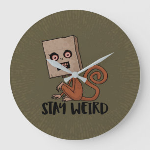 Reloj Redondo Grande Stay Weird Sack Monkey