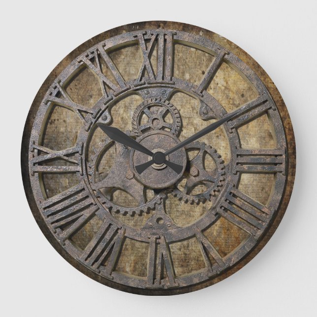 Reloj Redondo Grande Steampunk 1 (Anverso)