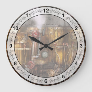 Reloj Redondo Grande Steampunk - Fontanería - Aparato de destilación