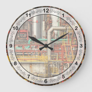 Reloj Redondo Grande Steampunk - ilusión industrial