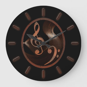Reloj Redondo Grande Steampunk Music design wall clock