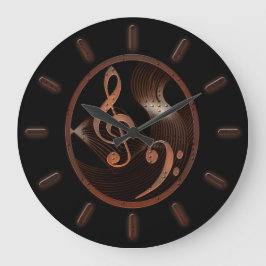 Reloj Redondo Grande Steampunk Music design wall clock