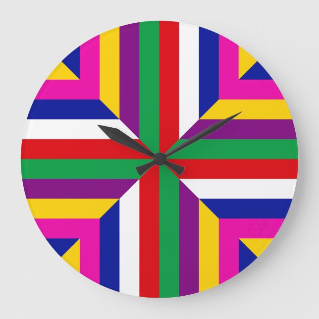 Reloj Redondo Grande Stellar Cross-Section - Green/Red - Balanced (Anverso)