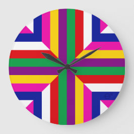 Reloj Redondo Grande Stellar Cross-Section - Purple/Green - Balanced 