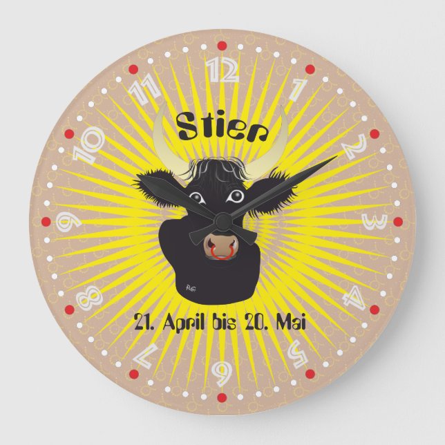 Reloj Redondo Grande Stier 21. Abril bis 20. Mai Uhr (Anverso)