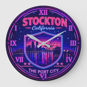Reloj Redondo Grande Stockton California Port City