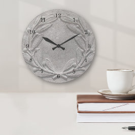 Reloj Redondo Grande Stone Laurel Wreath
