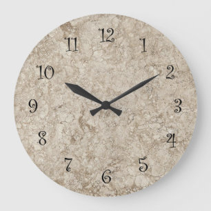 Reloj Redondo Grande Stone Look Kitchen Wall Clocks