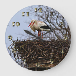 Reloj Redondo Grande Stork in Nest
