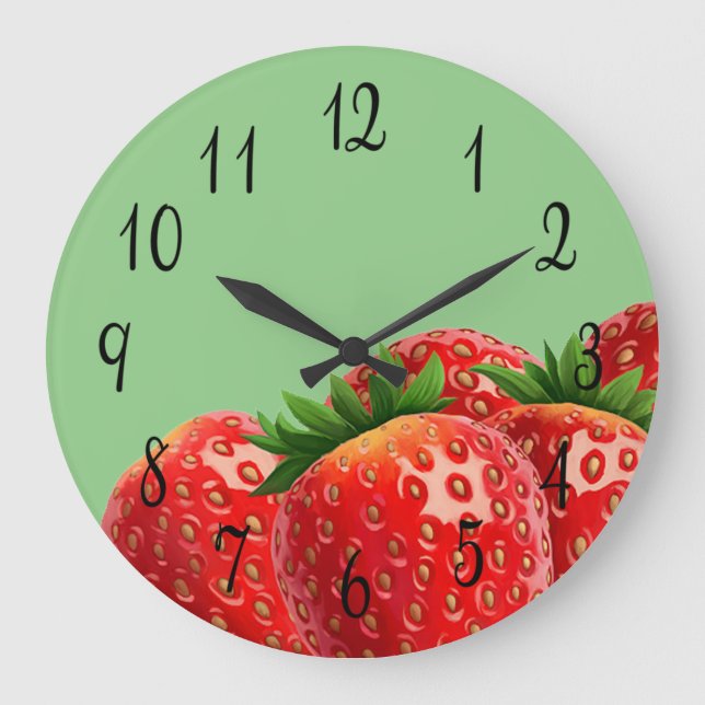 Reloj Redondo Grande Straeberries (Anverso)