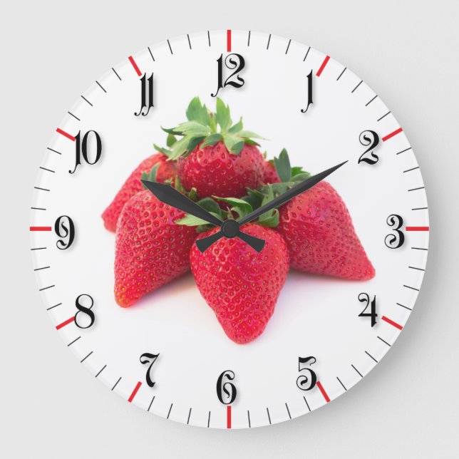 Reloj Redondo Grande Strawberries (Anverso)
