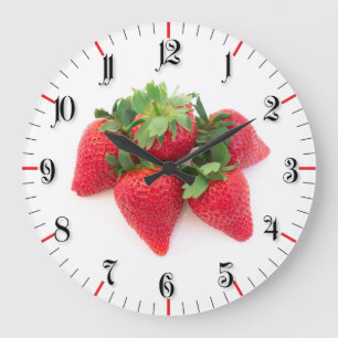 Reloj Redondo Grande Strawberries