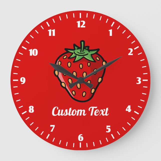 Reloj Redondo Grande Strawberry Icon Large Clock (Anverso)