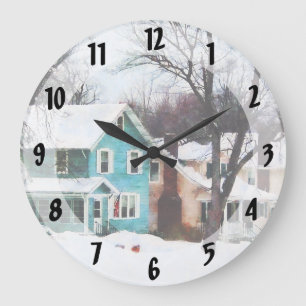 Reloj Redondo Grande Street After Snow