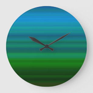 Reloj Redondo Grande Striped Blend in blue and green
