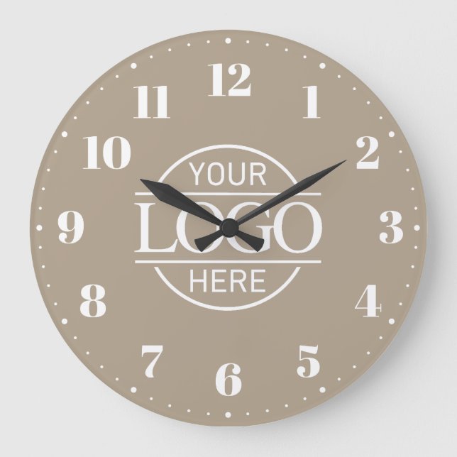 Reloj Redondo Grande Stylish Branded Company Business Logo Promotional (Anverso)