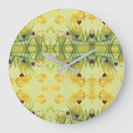 Reloj Redondo Grande Stylish Clock With Purple Hearts