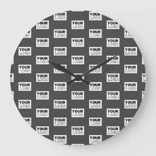 Reloj Redondo Grande Su imagen diseño o logotipo empresarial en mosaico