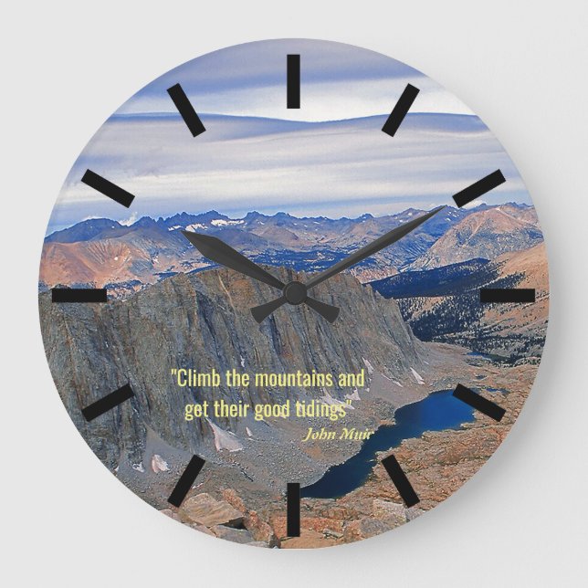 Reloj Redondo Grande Sube las montañas (Anverso)