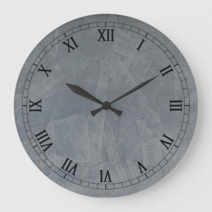 Reloj Redondo Grande Suela Gris