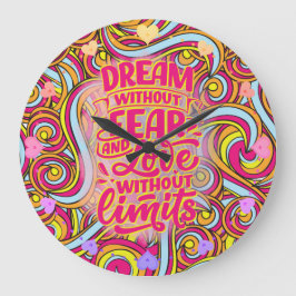 Reloj Redondo Grande ¡Sueña sin miedo y amor sin límites!