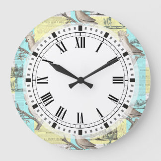 Reloj Redondo Grande Sueño de Cockatoo tropical