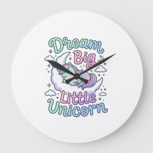 Reloj Redondo Grande Sueño de Unicornio Regalo de Unicornio Pequeño Vec