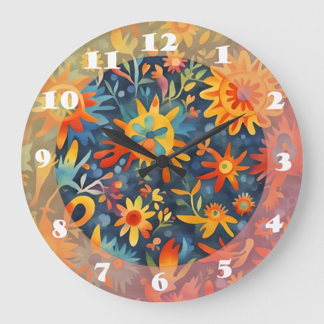 Reloj Redondo Grande Sueño del sol (Anverso)