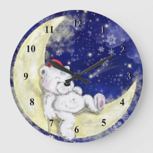 Reloj Redondo Grande Sueño dulce Oso Pequeño - Cuto -