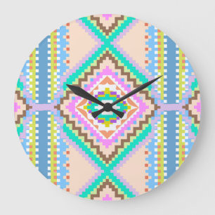 Reloj Redondo Grande Sueño Pastel Eléctrico Caleidoscopio