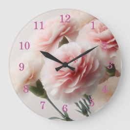 Reloj Redondo Grande Sueños de Clavel Rosado