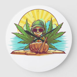 Reloj Redondo Grande Sueños de las islas - La colección de amigos carib