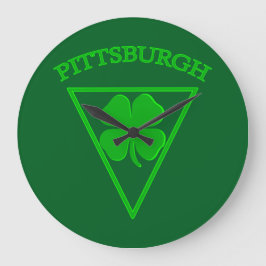 Reloj Redondo Grande Suerte de Pittsburgh