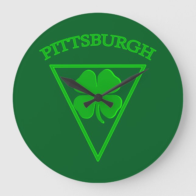 Reloj Redondo Grande Suerte de Pittsburgh (Anverso)