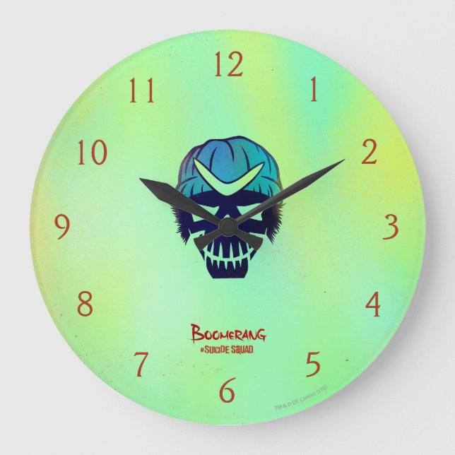 Reloj Redondo Grande Suicide Squad | Boomerang Head Icon (Anverso)
