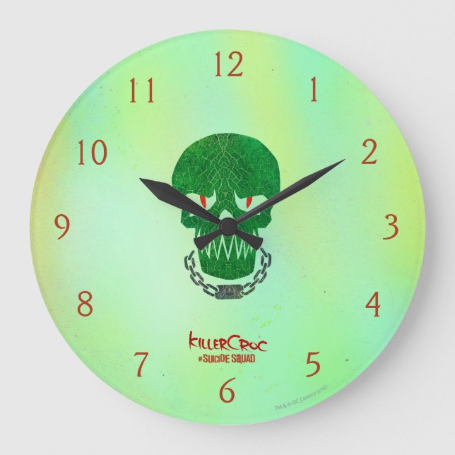 Reloj Redondo Grande Suicide Squad | Killer Croc Head Icon (Anverso)