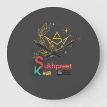 Sukhpreet Kaur Personalizado Wall Clock | Diseño e