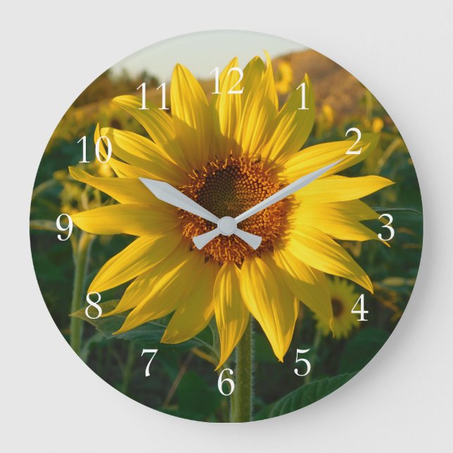 Reloj Redondo Grande Summer Sunflower (Anverso)