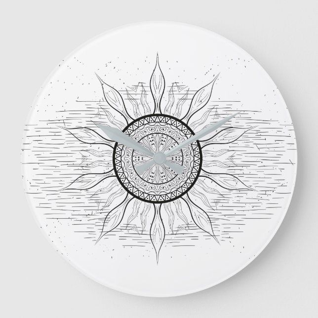 Reloj Redondo Grande Sun Mandala 1 (Anverso)