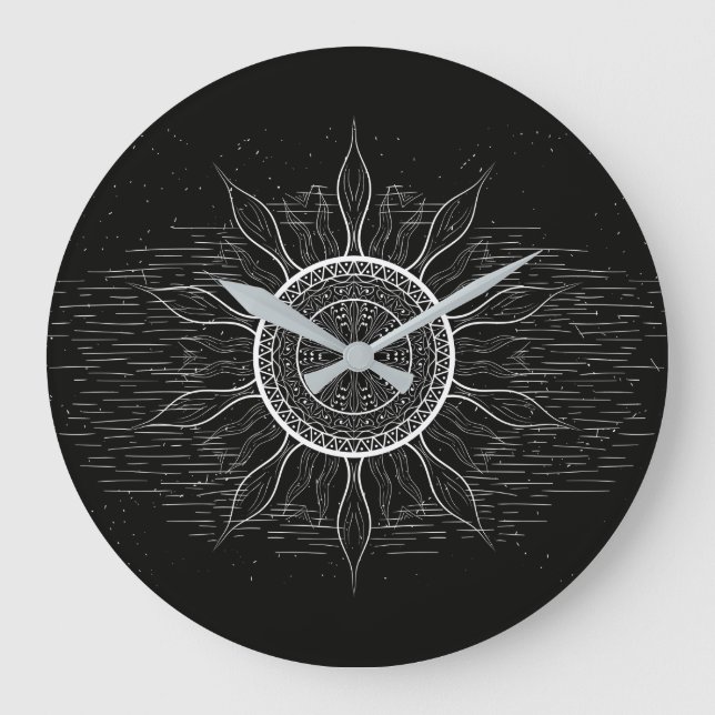 Reloj Redondo Grande Sun Mandala 2 (Anverso)