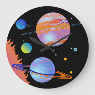 Reloj Redondo Grande Sun&Planets 2