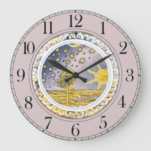 Reloj Redondo Grande Sun Stars Celestial Lavender