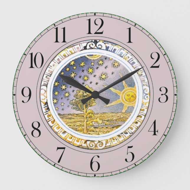 Reloj Redondo Grande Sun Stars Celestial Lavender  (Anverso)